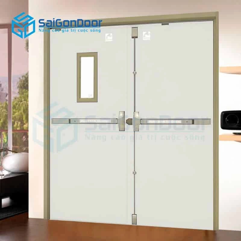 Quy trình lắp đặt cửa thép 2 cánh chống cháy