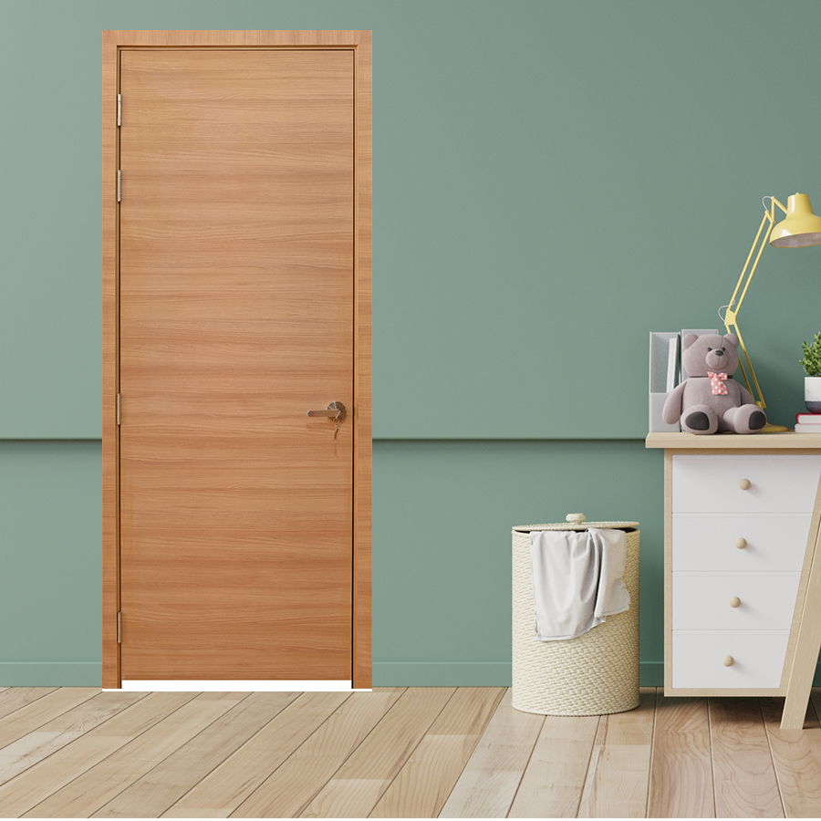 CỬA GỖ PHÒNG NGỦ PN MDF Laminate P1 van ngang (2)