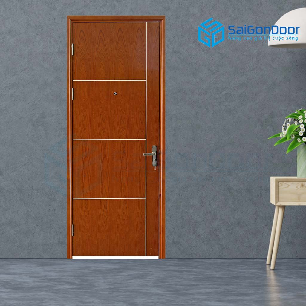 CỬA GỖ CAO CẤP SAIGONDOOR MDF Veneer P1R4b Cam xe