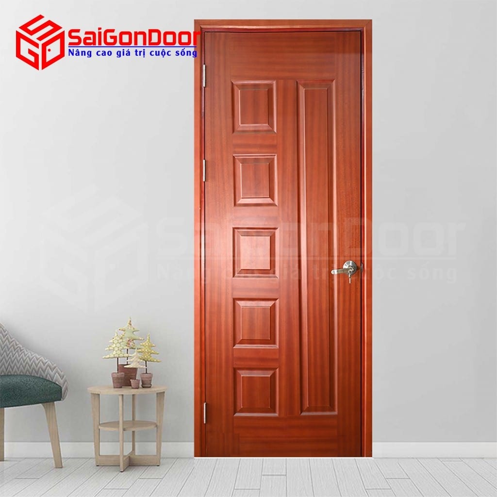 Cửa gỗ công nghiệp HDF Veneer 6B sapele