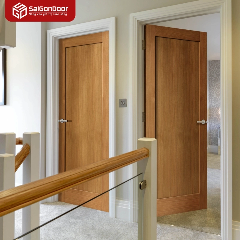 cửa phòng ngủ gỗ sồi