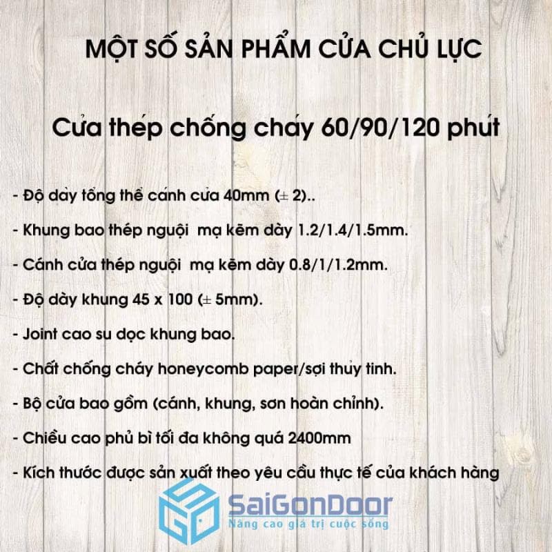  cửa chống cháy tại Tây Ninh