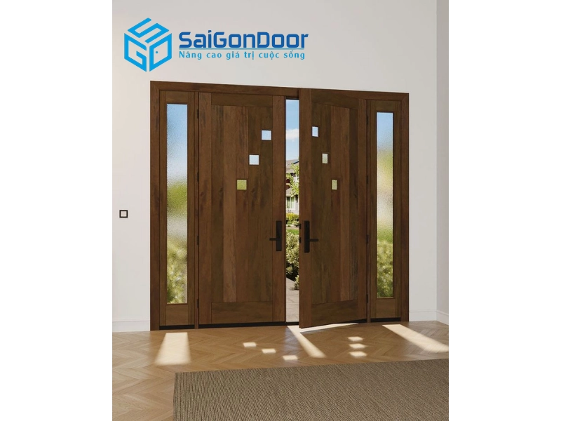 Kích thước cửa gỗ 2 cánh phòng khách chuẩn phong thủy và kỹ thuật