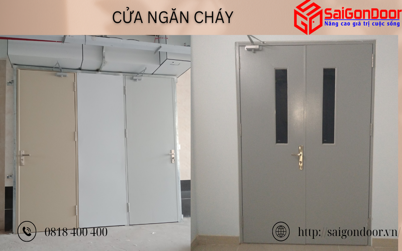 Hình ảnh thực tế thi công cửa ngăn cháy