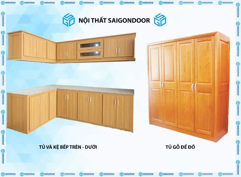 Tủ bếp, kệ bếp, tủ quần áo SaiGonDoor