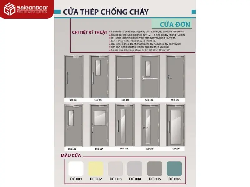 Cửa thép chống cháy cho phòng kỹ thuật