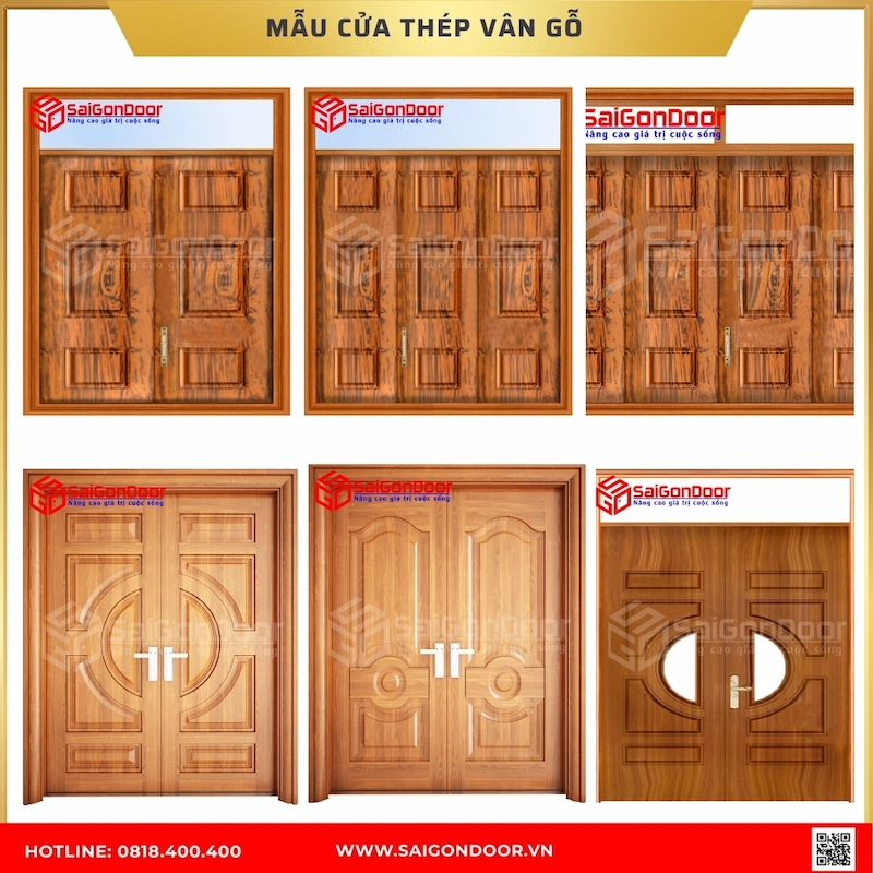 Ưu điểm vượt trội của cửa thép vân gỗ lim
