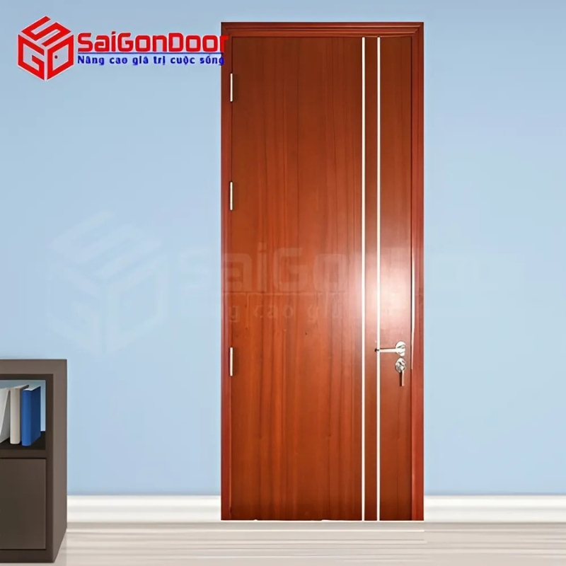 Mẫu cửa MDF Veneer vân gỗ độc đáo 