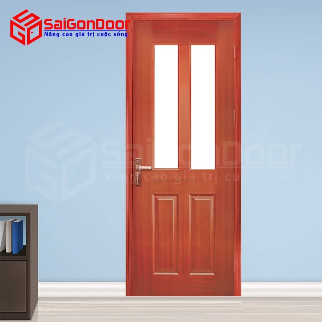 Cửa gỗ công nghiệp SGD 4G2-Căm Xe