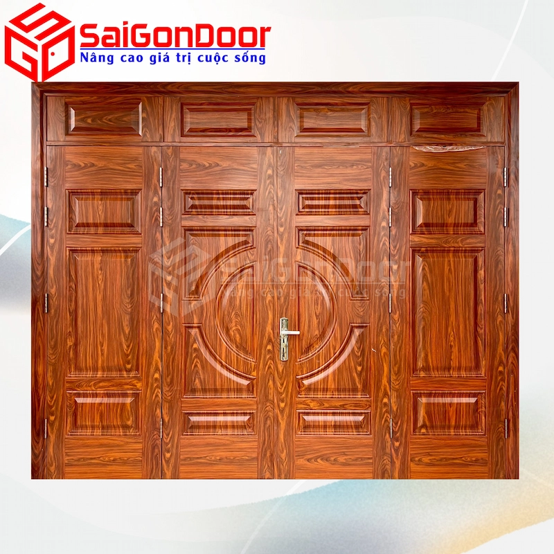 Cửa Thép Vân Gỗ SGD-KM.TVG-4C-37N