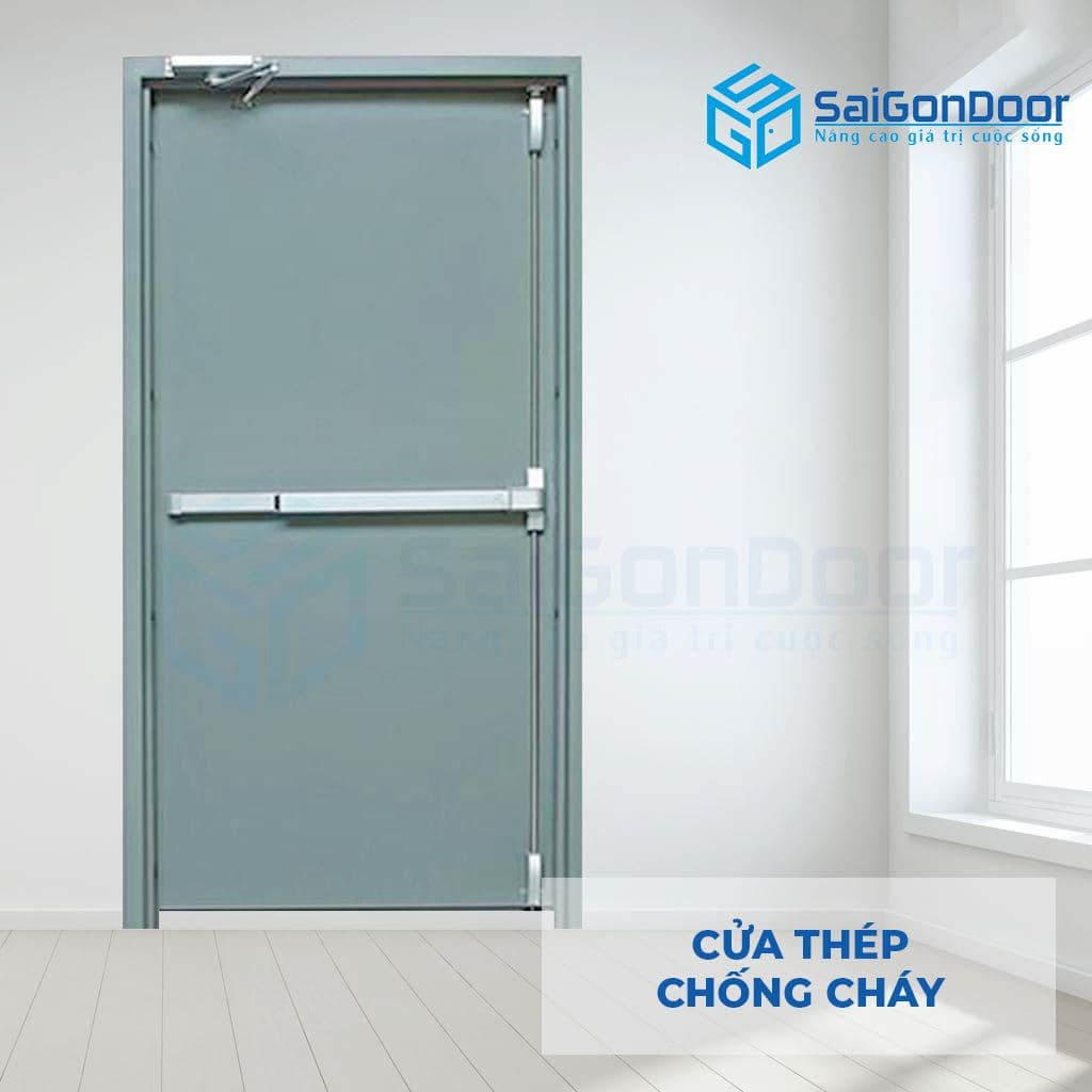 Các mẫu cửa thép chống cháy hiện đại và an toàn