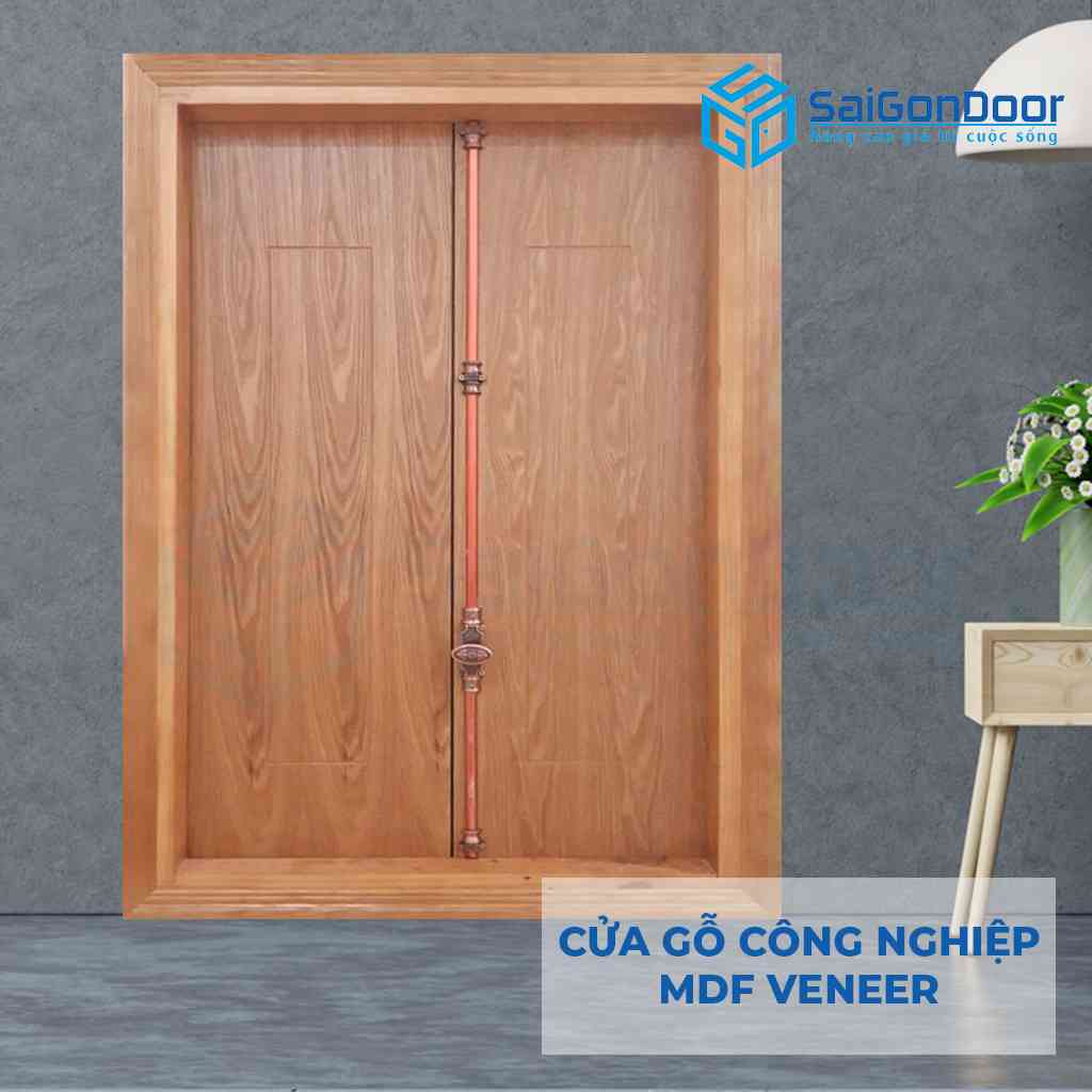 CỬA GỖ CÔNG NGHIỆP MDF VENEER cua so 2 canh