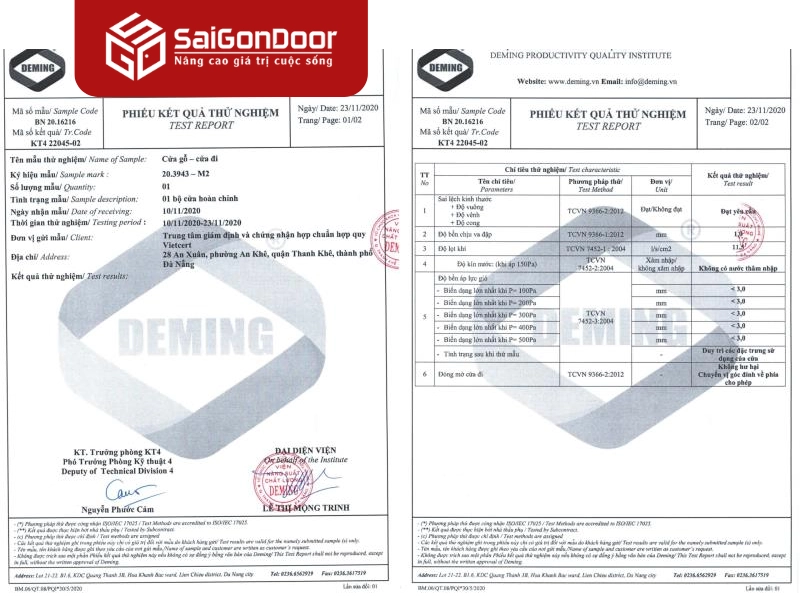 Chứng nhận quản lý chất lượng theo tiêu chuẩn ISO 9001:2015 vào quá trình sản xuất cửa của SaiGonDoor