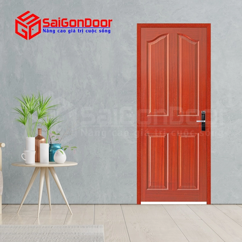 Cửa gỗ HDF Veneer 4A căm xe