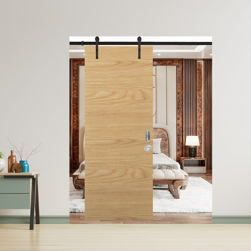 CỬA GỖ CÔNG NGHIỆP MDF VENEER lua truot treo ray