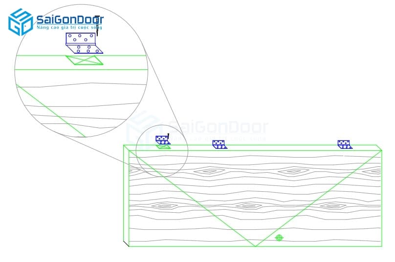 (Hình 9: Lắp đặt bản lề) - Biện pháp thi công