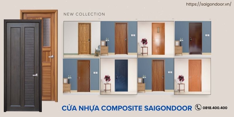 Mẫu cửa nhựa composite tại Sài Gòn Door 