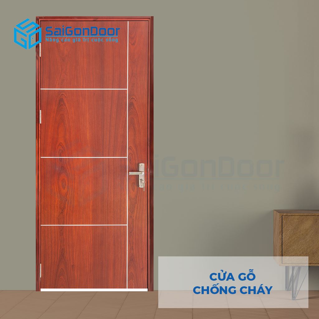 FIRE RESISTANT WOOD DOORS GCC  MDF Veneer P1R4 Cam xe