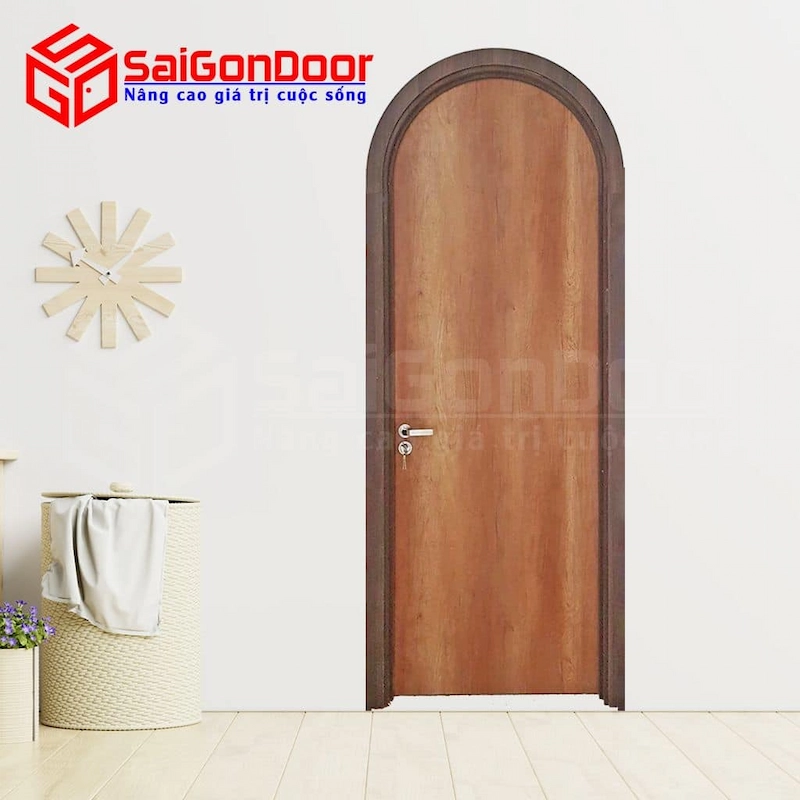 cửa vòm gỗ tự nhiên