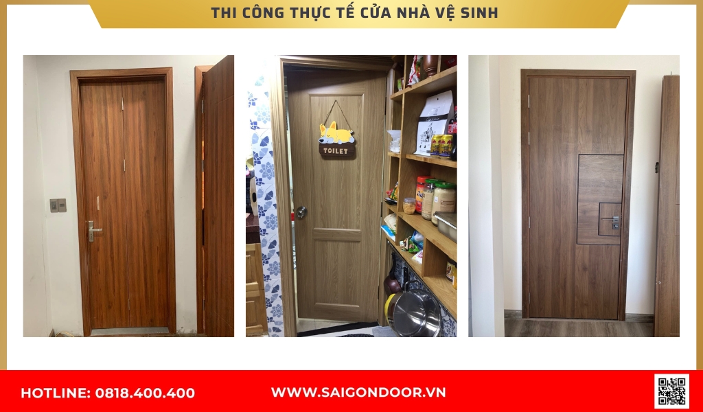 Hình ảnh thi công thực tế cửa nhà vệ sinh