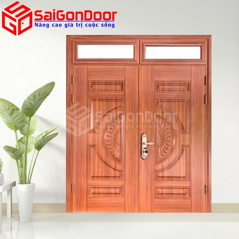 Cửa thép vân gỗ SGD-KM.TVG-2C-8