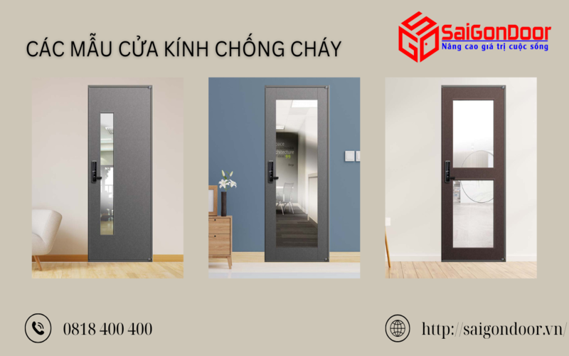 Cửa kính chống cháy đa dạng với độ chịu nhiệt và chất liệu