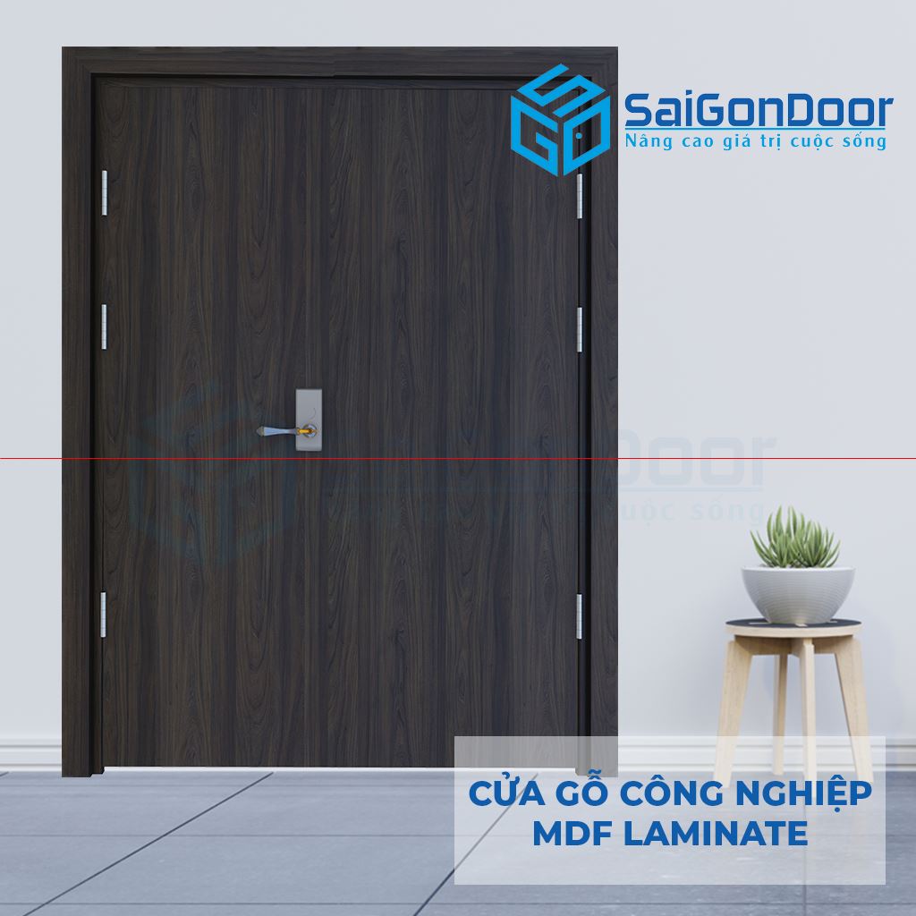 CỬA GỖ CÔNG NGHIỆP MDF LAMINATE 2P11