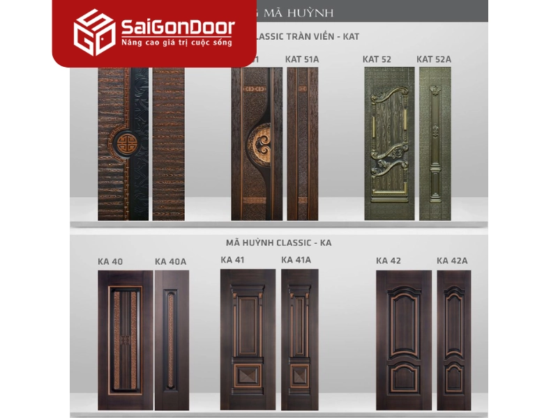Bảng mã huỳnh cửa thép vân gỗ sơn 5D