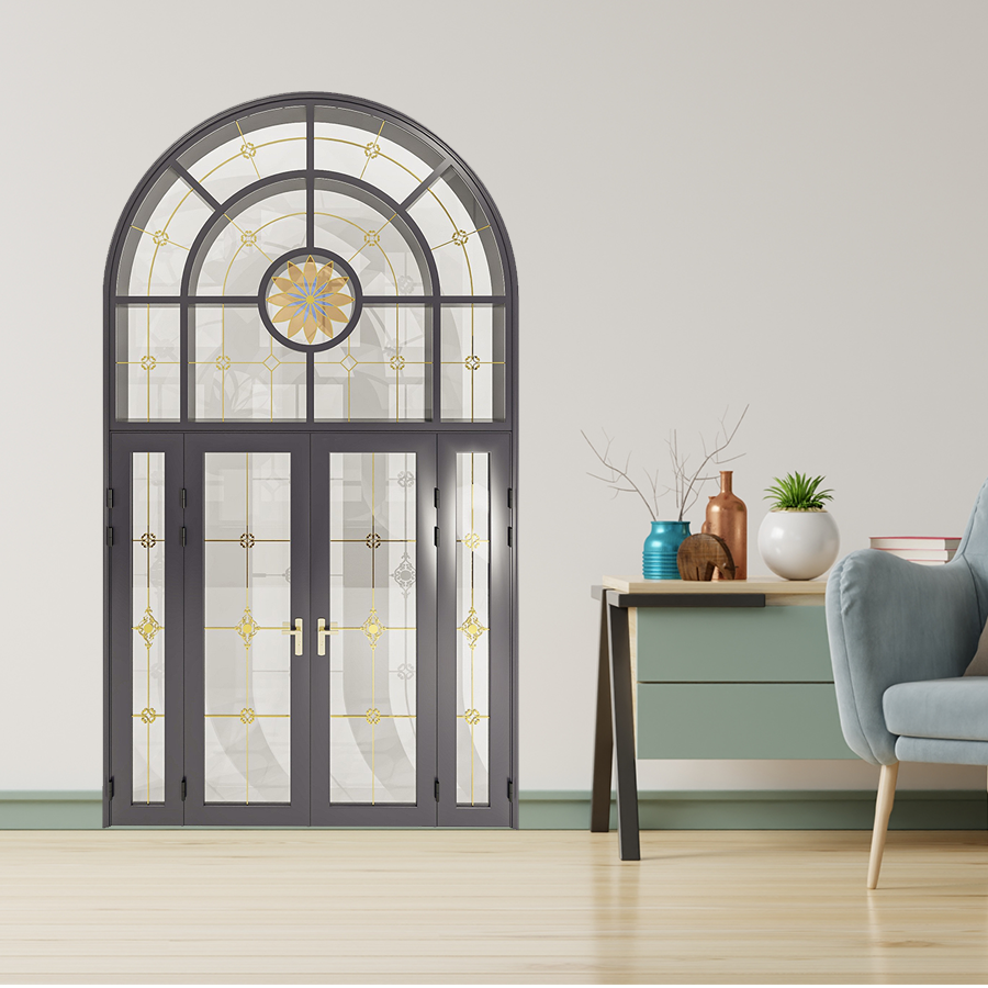 Cửa Nhôm Vân Gỗ SGD-CNVG-16