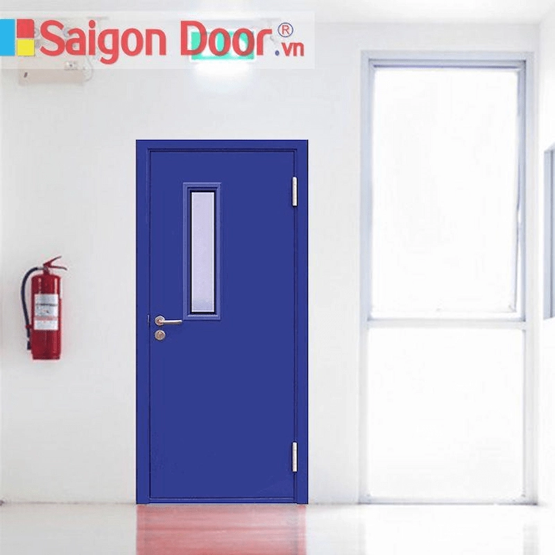 Dựng và cố định tạm khung cửa vào ô chờ