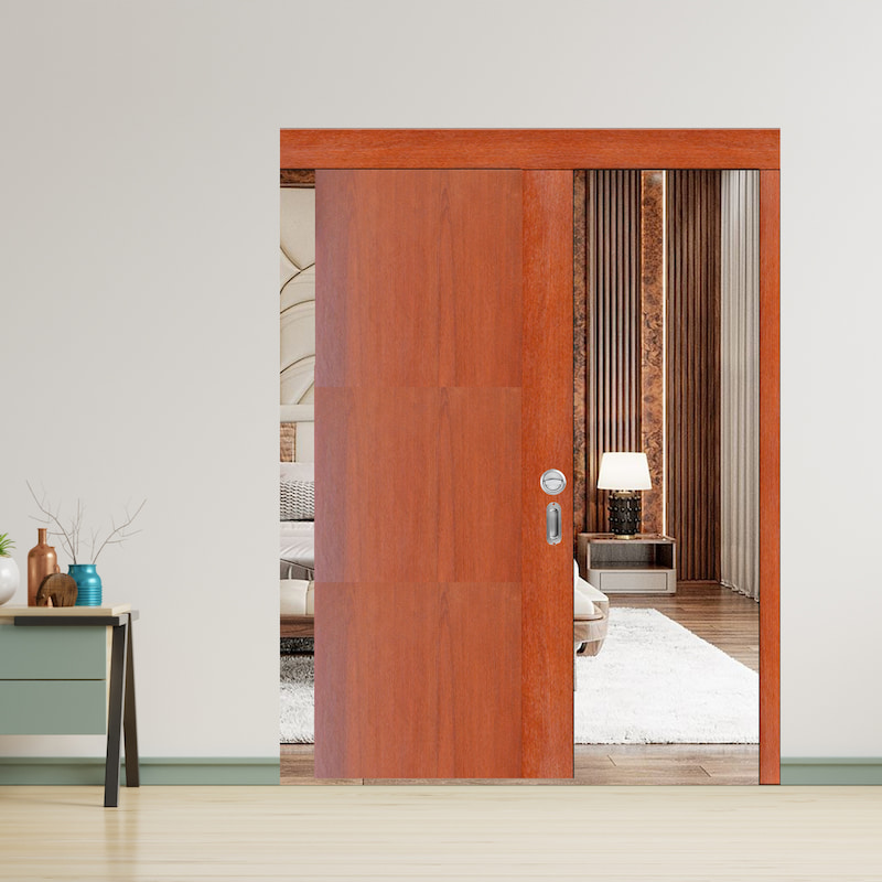 CỬA GỖ CÔNG NGHIỆP MDF VENEER Cua lua truot MDF P1-4