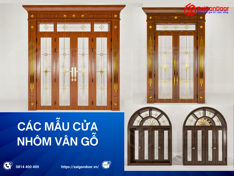 Các mẫu cửa nhôm vân gỗ tại SaiGonDoor