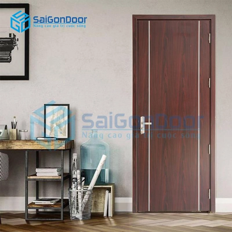 Cửa gỗ HDF Veneer MP1R2 Căm Xe