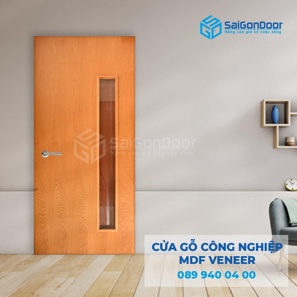 Cửa Gỗ MDF Veneer P1GL