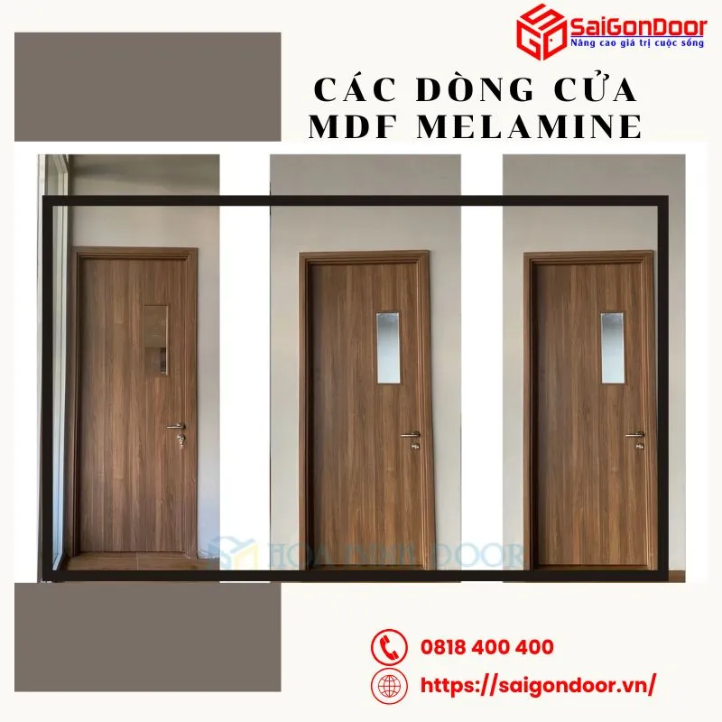 Cửa gỗ MDF Melamine thiết kế đẹp mắt, sang trọng phù hợp với mọi không gian sống 