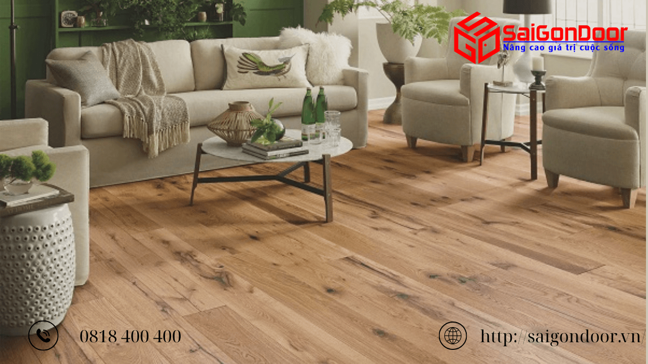 Sàn gỗ mang đến vẻ đẹp ấm cúng và sang trọng cho không gian