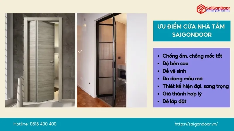 Ưu điểm cửa nhà tắm SaigonDoor