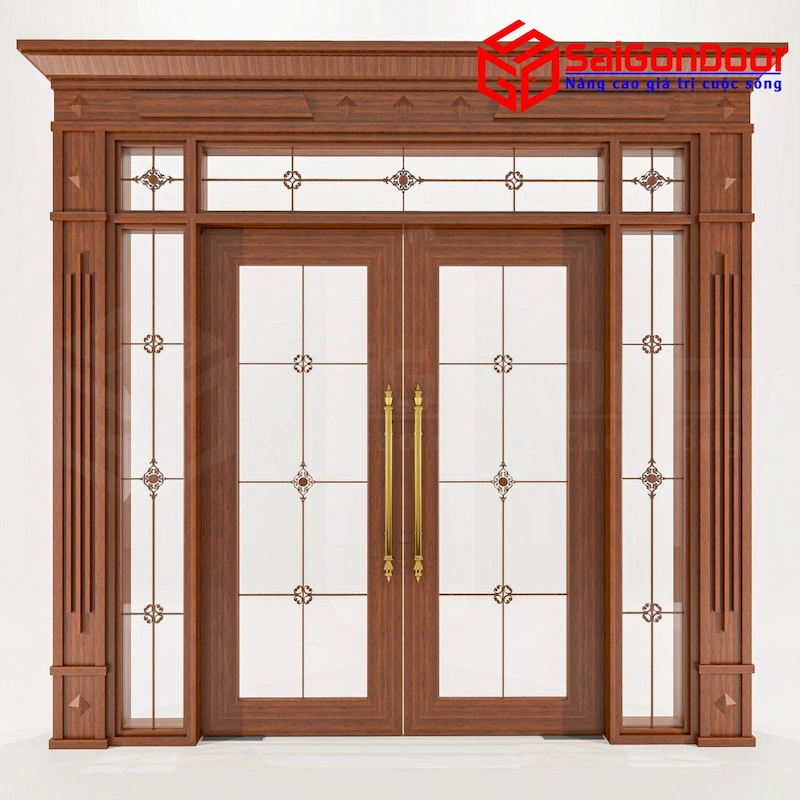 cửa nhôm xingfa giả gỗ