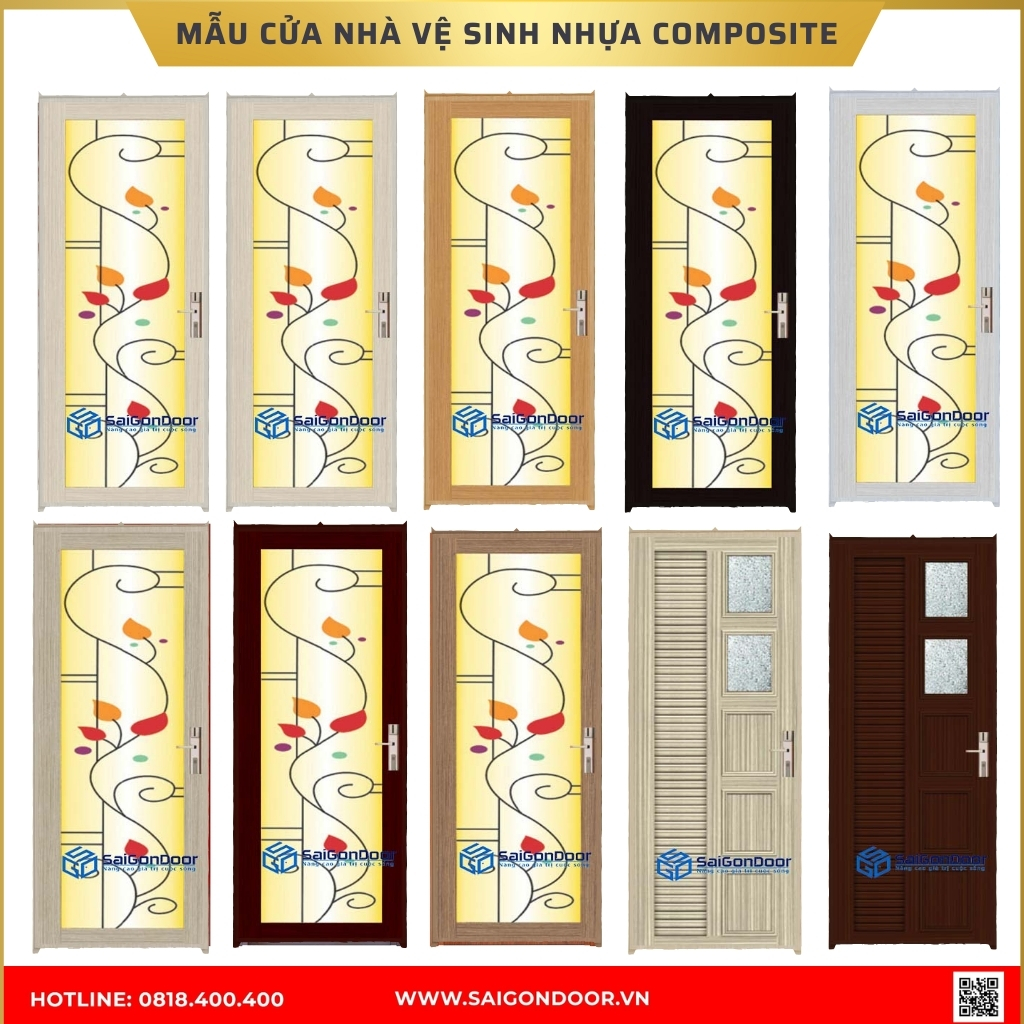 Mẫu cửa nhà vệ sinh nhựa composite được ưa chuộng