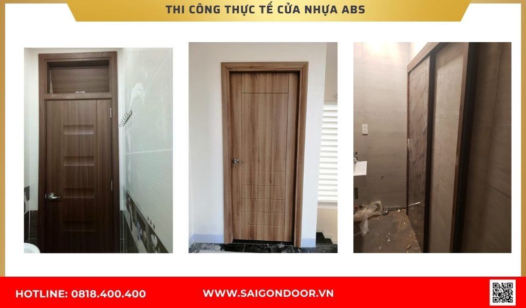 Hình ảnh thi công thực tế cửa nhựa ABS Hàn Quốc