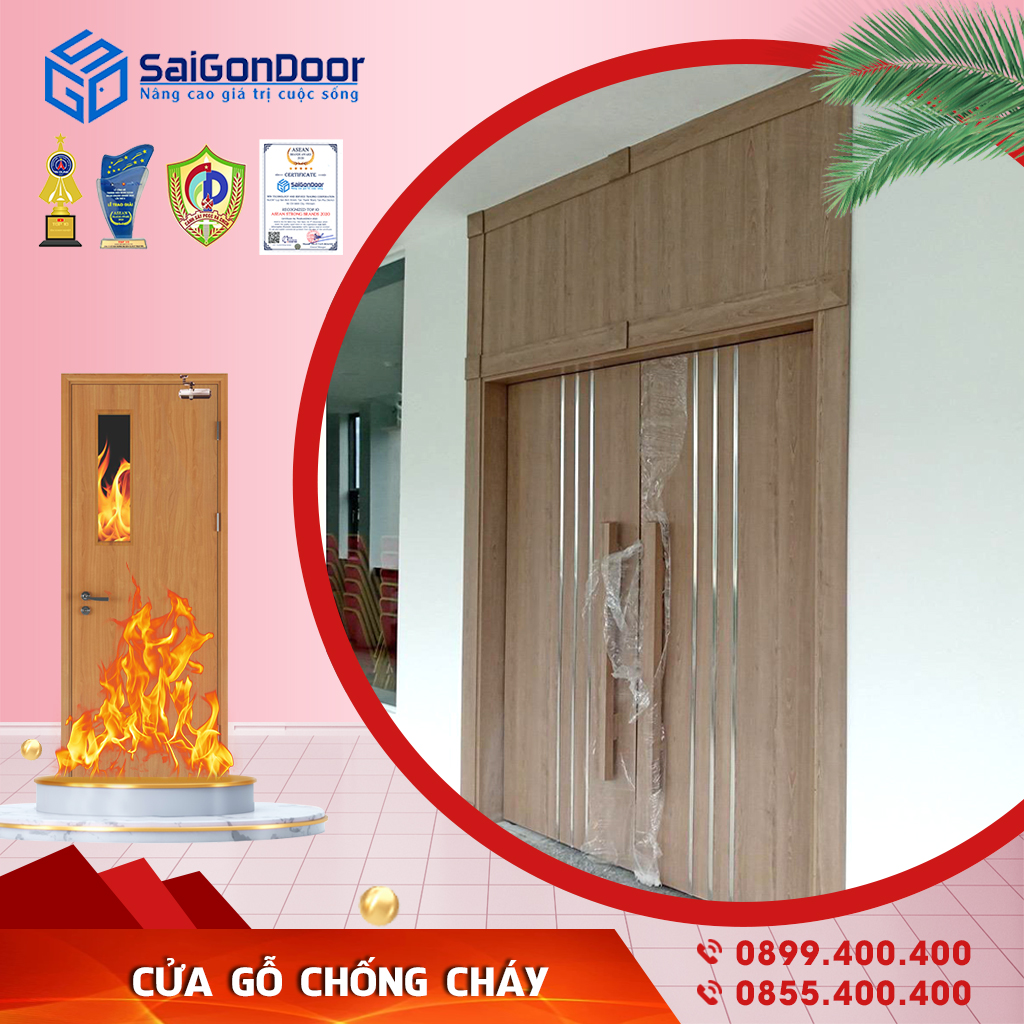 Cửa gỗ chống cháy luôn mang tính thẩm mỹ cao 