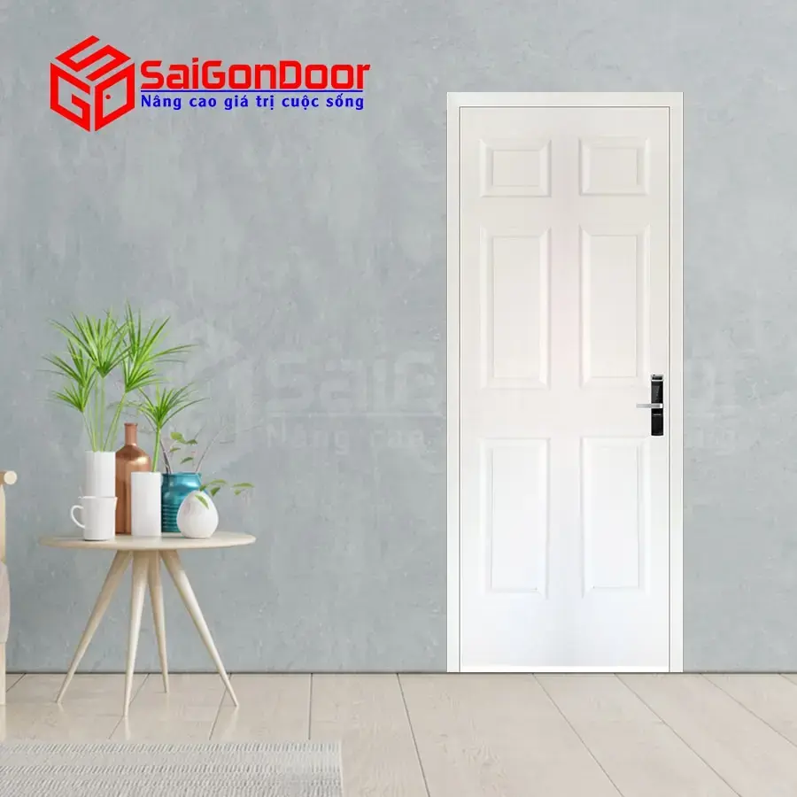 Cửa gỗ HDF veneer 6GL – Căm Xe