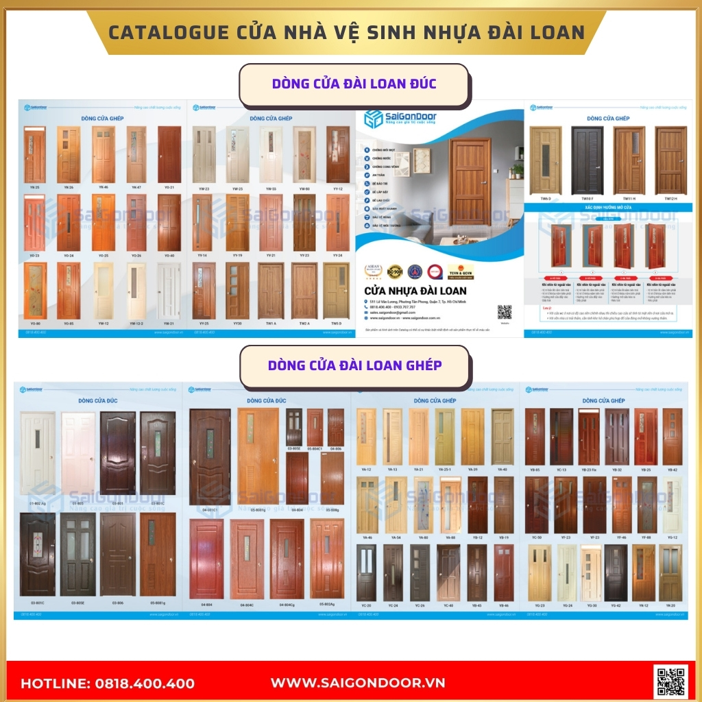 Catalog cửa nhà vệ sinh nhựa Đài Loan