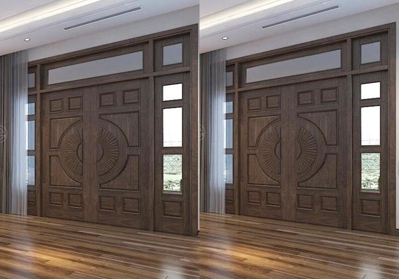 Cửa gỗ Walnut (Hickory) màu sắc độc đáo 