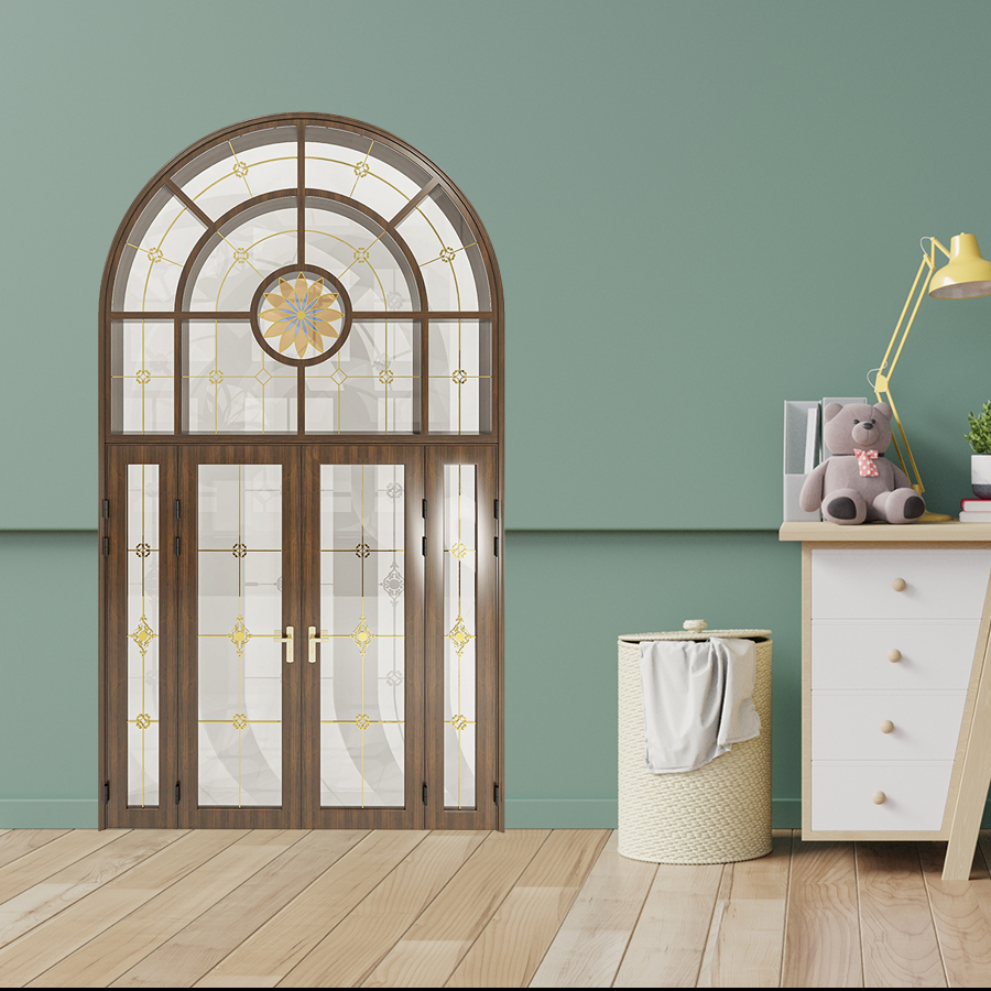 Cửa Nhôm Vân Gỗ SGD-CNVG-12