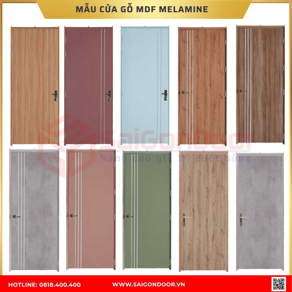 Mẫu cửa MDF Melamine được ưa chuộng