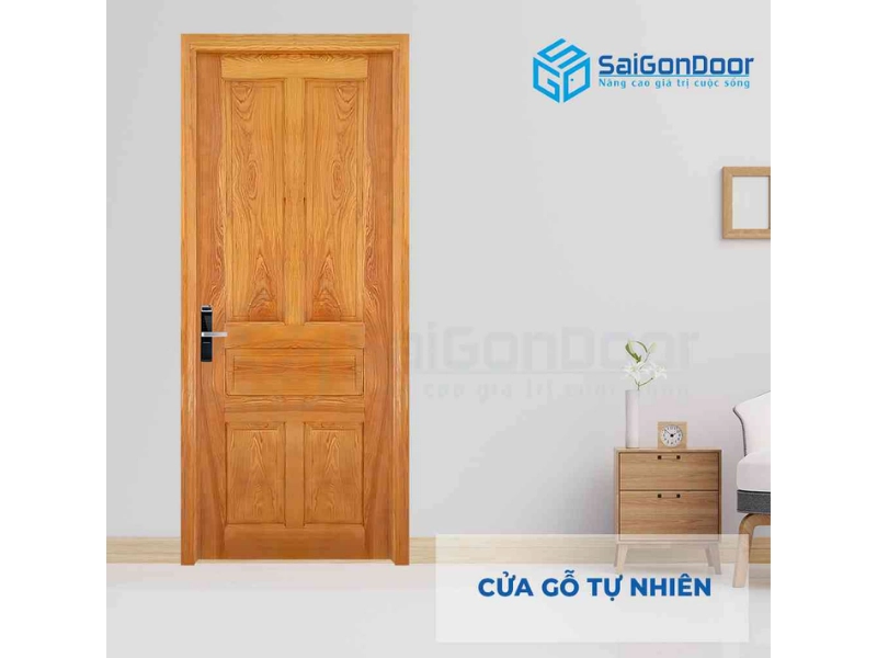 Cửa gỗ tự nhiên GTN 5A Sồi