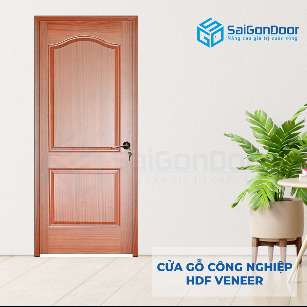 Cửa Gỗ Công Nghiệp HDF Veneer 2A-xoan dao