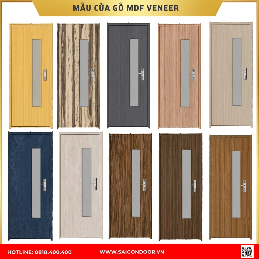 Mẫu cửa gỗ công nghiệp MDF Veneer