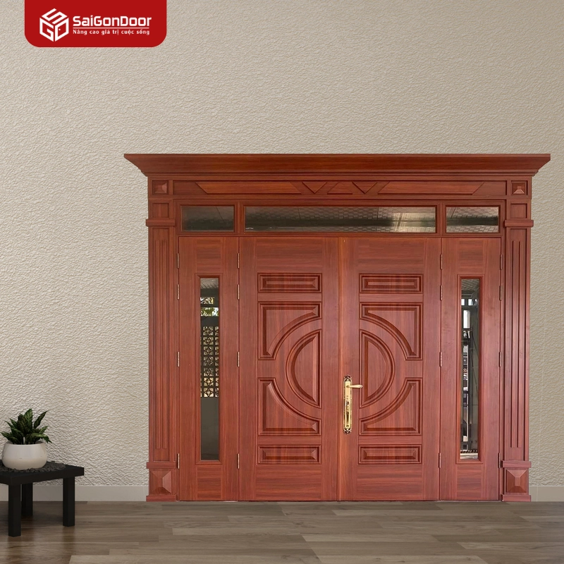 Mẫu Cửa Thép Vân Gỗ SGD-KM.TVG-4C.20